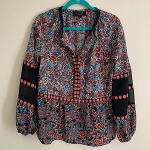 3/$20❄️ Laundry by Shelli Segal Floral Blouse M
